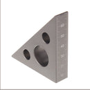 Mini Aluminum Alloy 45/90 Angle Gauge Inch Metric Angle Meter Triangle Ruler