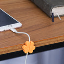 Bakeey 4PCS Clover Earphone USB Cable Cord Winder Wrap Desktop Cable Organizer Wire Management Holder