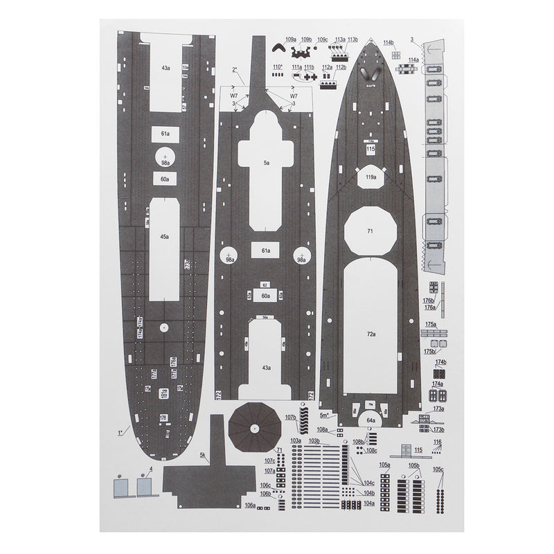1:100 British Royal Navy HMS M15 M15-class Monitor DIY Handcraft Paper Model Kit Education Toys