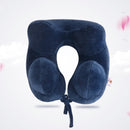 IPRee Inflatable U Shape Cotton Neck Pillow Headrest Cushion Travel Airplane Sleep Rest