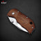 Enlan M027 Small Pocket Folding Knife with 8Cr13Mov Blade Wood Handle Liner-lock Stainless Steel Knife