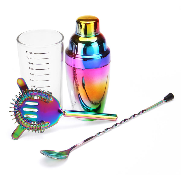 11oz Stainless Steel Cocktail Shaker Mixer Drink Martini Bartender Bar Set