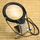 3-6X 100mm Neck Hung Hard Resin Lens LED Light Magnifier Magnifying Glass Loupe