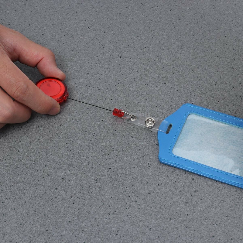 10pcs Retractable Lanyard ID Work Badge Card Holder Business Employee