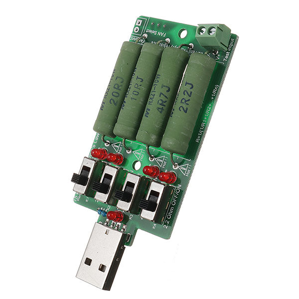 JUWEI 10W 4 Switch USB Aging Discharge Loader 15 Kinds Current Test Load Support QC2.0 QC3.0