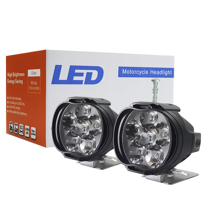 CNSUNNYLIGHT 2pcs 9V-85V 12V 1000Lm Super Bright Motorcycle LED Headlights Waterproof Lamp Scooter Spotlight 6500K White Work Car Fog Spot Lights
