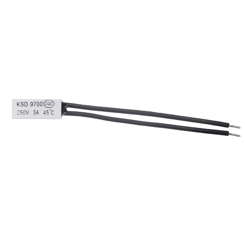 20pcs Normal Open KSD9700 250V 5A 45 Plastic Thermostatic Temperature Sensor Switch NO