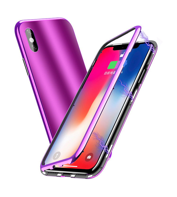 Bakeey Plating Magnetic Adsorption Hard PC Protective Case For iPhone X