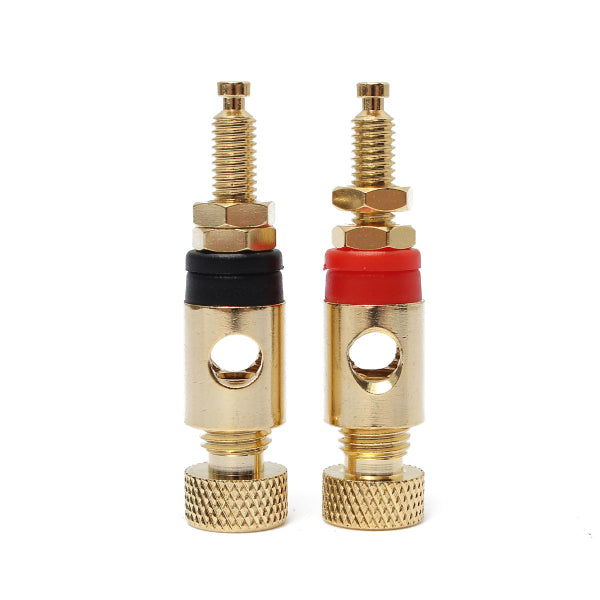 4PCS Copper Gold Plated Adapter AV Audio For Speaker 4mm Banana Plug Test Probe