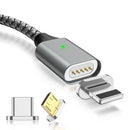 RAXFLY 2.1A Magnetic Braided Micro USB Fast Charging Data Cable 2M For Xiaomi Redmi Note 5 5 Plus S7