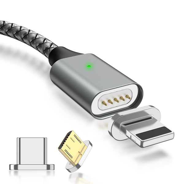 RAXFLY 2.1A Magnetic Braided Micro USB Fast Charging Data Cable 2M For Xiaomi Redmi Note 5 5 Plus S7