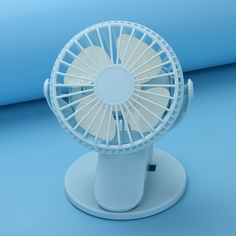 360 Rotation Mini Fan Battery Operated/USB Rechargeable Clip on Fan for Baby Stroller/Gym/Office/Study
