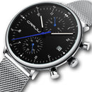 CRRJU 2278 Chronograph Luminous Display  Calendar Fashion Steel Strap Men Quartz Watch