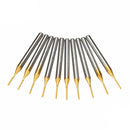 Drillpro DB-P4 10pcs 1.0mm Carbide PCB Bits 1/8 Inch Shank Titanium Coated End Mill Engraving Bits