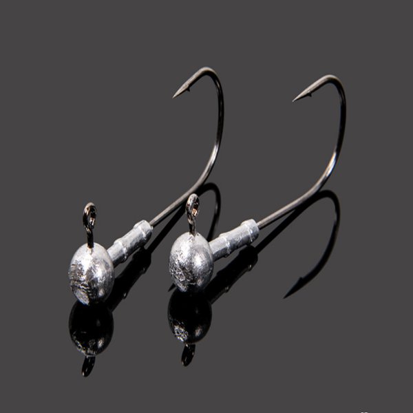 ZANLURE 10pcs Jig Head Fishing Hooks Lead Round Head Jigs  Hooks Fishing Tackle