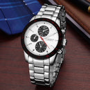 CURREN 8016 Decorative Three Dials Full Steel Quartz Watches Business Style Men Wrist Watch