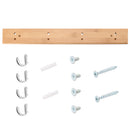 Metal Hooks Wall Mounted Bamboo Hanging  Rack Wall Hanger for Coat Clothes Towel
