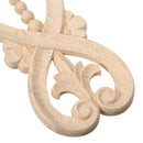 Wood Carved Applique Frame Onlay Furniture Decoration Unpainted 360x70x8mm