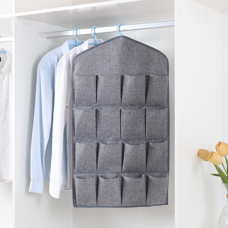 Oxford Cloth 16 Grid Hanging Bag Door Back Debris Storage Bag Cloth Hanger