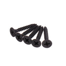 Suleve M3.5CP5 1000Pcs M3.5 Cross Black Recessed Flat Head Self Tapping Ash Phosphorus Drywall Metric Threaded Wood Screw Nail Bolt