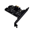 ITHOO PCE6SAT-M01 4 Ports SATA3.0 SSD PCI-E Expansion Card 6Gbps IPFS Hard Disk Adapter for Desktop Computer