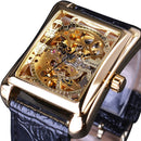 GMT983-1 Self-Wind Mechanical Watch Casual Style Rectangle Dial Stainless Steel Men Watches