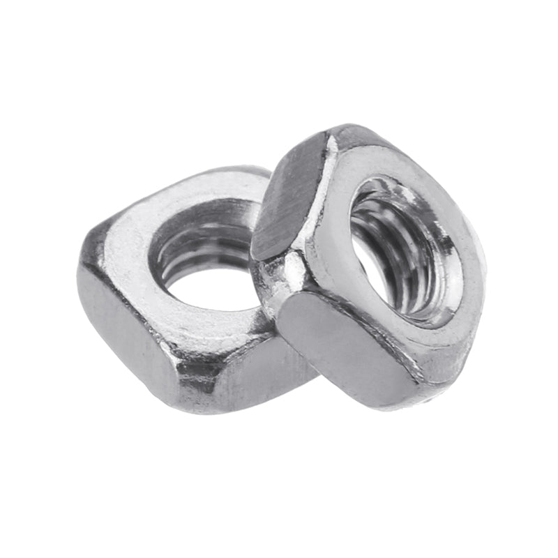 Suleve M5SN1 M5 304 Stainless Steel Square Nut Machine Screw Nuts 50Pcs
