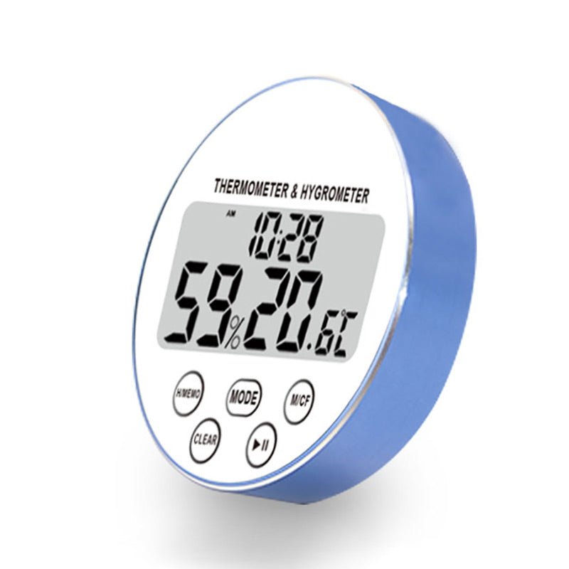 Minleaf CH-918 Indoor Digital Display Electronic Thermometer And Hygrometer With Timing Function Round Temperature Hygrometer Digital Thermometer