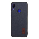 Bakeey Luxury Fabric Splice Soft Silicone Edge Shockproof Protective Case For Xiaomi Redmi Note 7