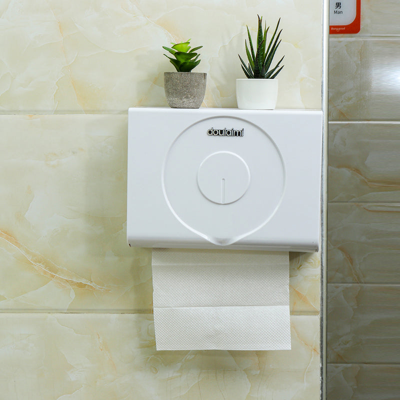 Toilet Hand Paper Towel Dispenser Wall Mounted Tissue Box Holder Bathroom Kit