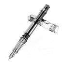 Wingsung 698 Piston Transparent Fountain Pen 0.38/0.5mm Fine Nib For Office School With Storage Bag