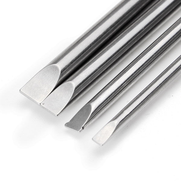 BROPPE 4pcs 100mm Magnetic 3.0-6.0mm Flat Head Slotted Tip Screwdrivers Bits