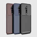 For OnePlus 7T Pro Case Bakeey Luxury Carbon Fiber Shockproof Anti-fingerprint Silicone Protective Case