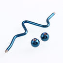 Fashion Barbell Ear Holes Stainless Steel Irregular Ear Stud Men Women Earring