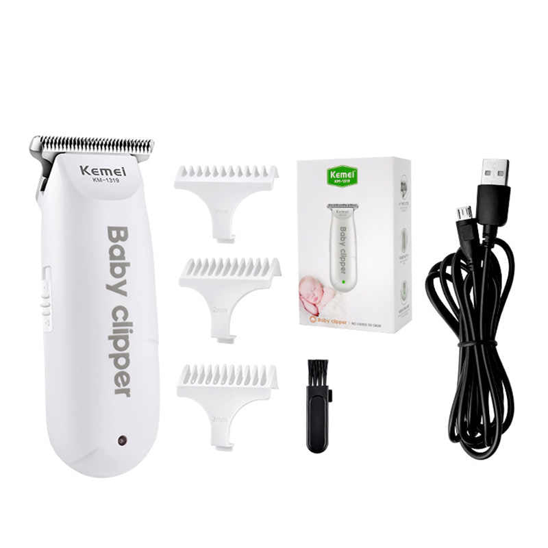 Kemei KM-1319 Mini Portable Electric Baby Hair Trimmer USB Rechargeable Hair Clipper Kids Hair Cutting Quiet Infant Household Shaver