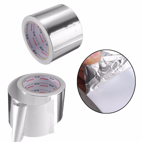 80mm Silver Aluminum Foil Adhesive Seal Ring Heating Roll Tape 25M