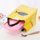 Fish Pattern Oxford Picnic Bag Aluminum Foil Insulation Package Waterproof Cooler Lunch Box Bag