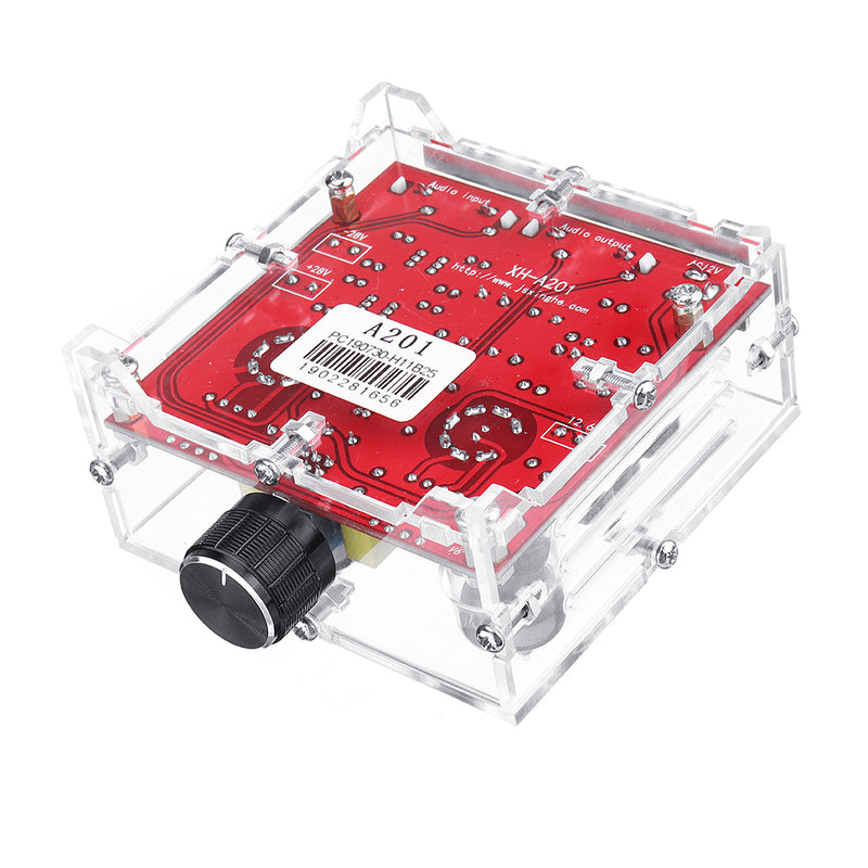 XH-A201 HiFi 6J1 Tube Preamplifier Board Class A Amplifier Audio Finished Board Pre-amp with Crystal Shell