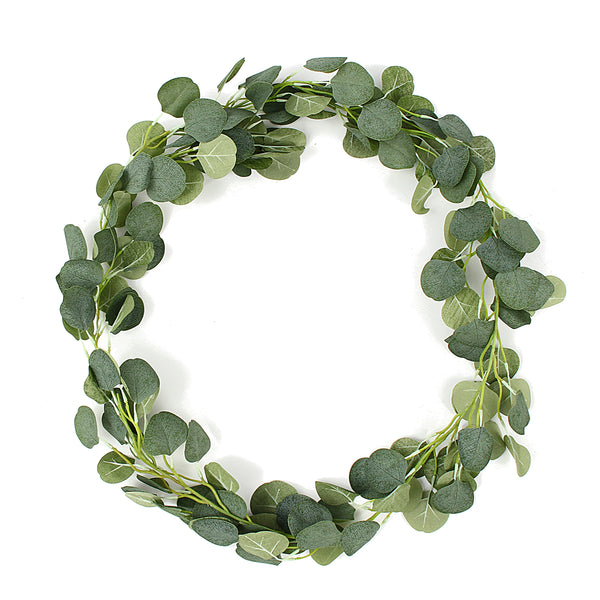 70" Artificial Eucalyptus Garland Faux Silk Vines Leave Leaf Green Wedding Decor Supplies