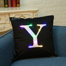Honana WX-K33 Creative LED Lights Letter Pillowcase Plush Soft Pillow Cushion Cover Christmas Home