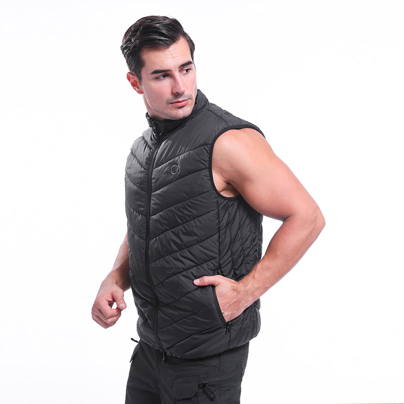 Electric Battery Heating USB Warm Up Vest Heated Winter Jacket Men 3 Temp Adjust