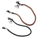 Punk PU Leather Biker Keychain Key Jeans Wallet Belt Chain Hip-hop Clasp Keyring