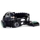 IPRee 7 In 1 EDC Survival Compasss Bracelet Watch 3ATM Waterproof Emergency Paracord Wristband