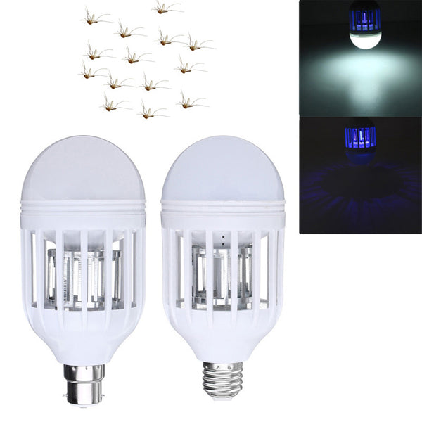 ZX E27 B22 7W Anti-Mosquito Electronic Insect Fly Zapper LED Light Bulb AC220V AC110V