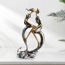 Kiss Couple Figurine Resin Handcrafts Lovers Statue Figurine Home Decorations