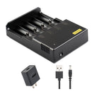 Sunflower Rich HE4 USB Port Rapid Smart Battery Charger For 18650 26650 AA AAA 4Slots