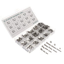 Suleve MXSS6 440Pcs A2 Stainless Steel Round Head Hexagon Screw Nut Kit Set M3 M4 M5