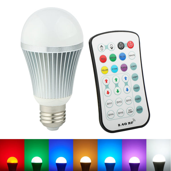 ARILUX E27 9W Color Changing LED Globe Light Bulb with 2.4G Wireless Remote Controller AC85-265V