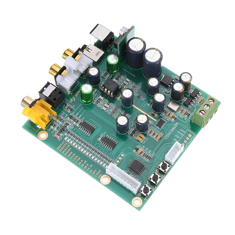 ES9038 Q2M Audio DAC DSD Decoder Board Support IIS DSD Coaxial Fiber Input 384KHz DOP with OLED D5-001