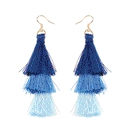 Women's  Bohemian Tassel Earrings Hand-made Three Layers Different Color Ear Drop Unique Gift